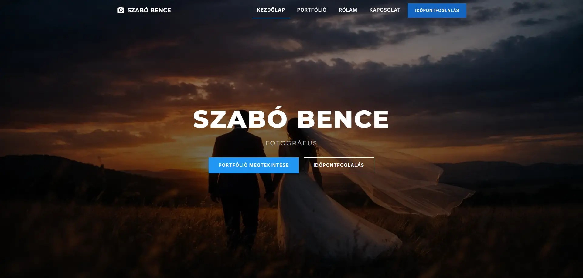 Fotós portfólió oldal